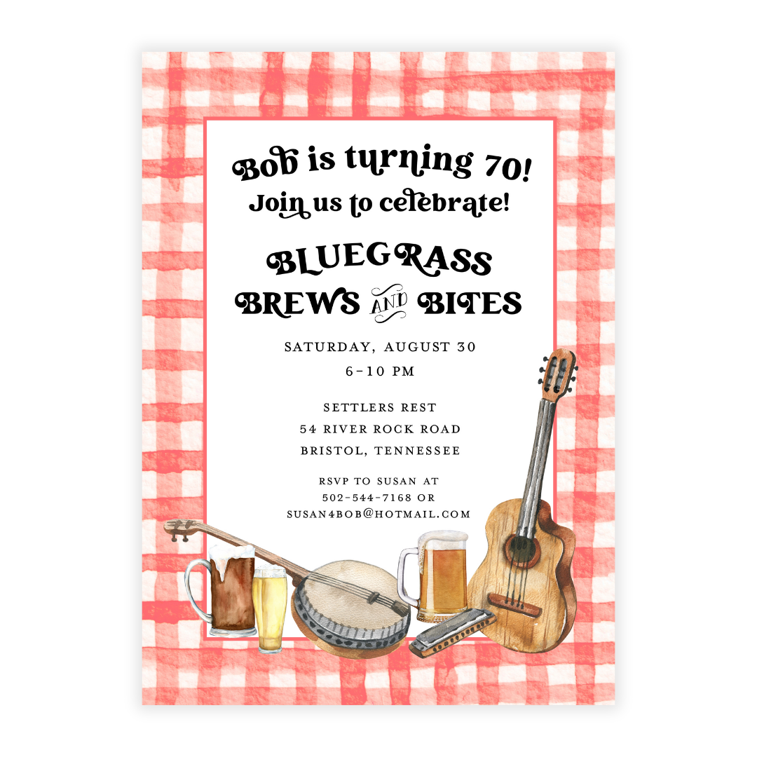 Bluegrass Party Invitation