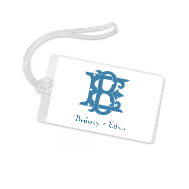 Modern Chic Monogram Bag Tag, customize with your colors!
