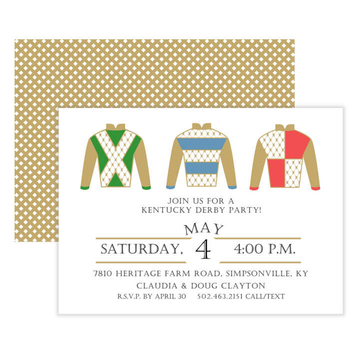 Chic Jockey Silks Invitation