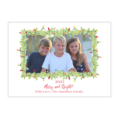 Christmas Lights Holiday Photo Card