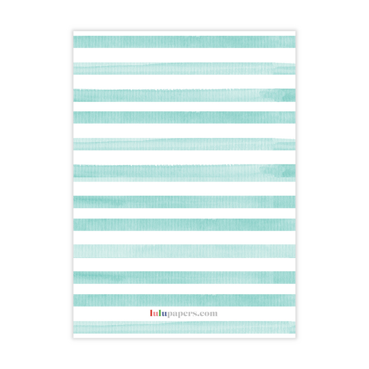 Jockey Silks + Aqua Stripes Invitation