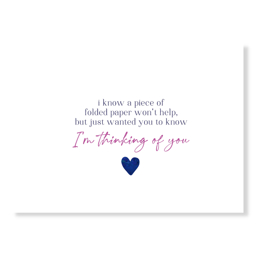 Thinking of You + Heart Note Cards- Updated Design!