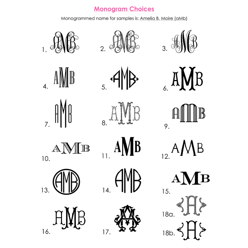 Monogram and Border Large Flat Note Cards - design your own!