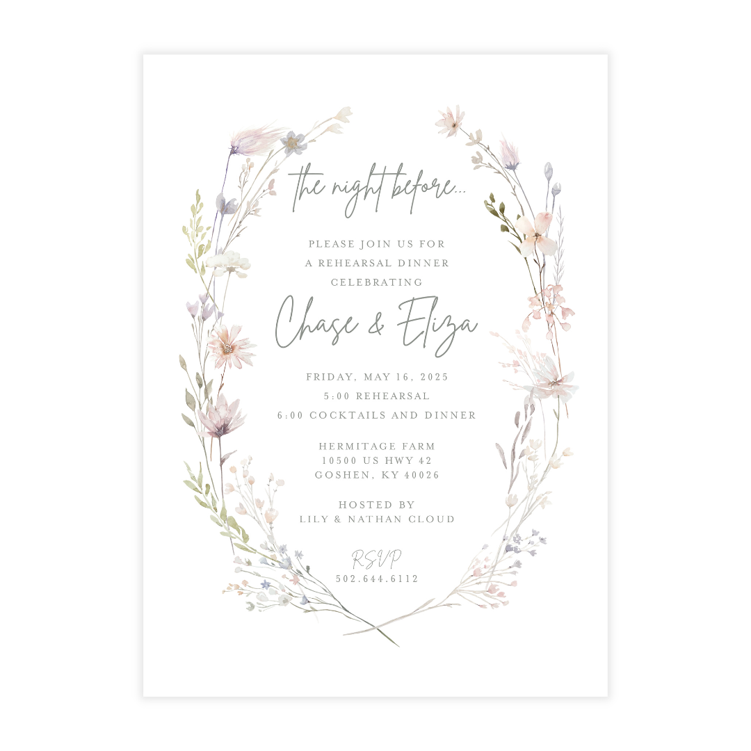 Rustic Wildflowers Invitations