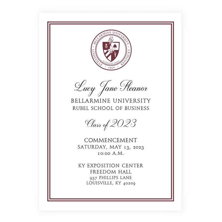 College Graduation Announcement; two sizes available
