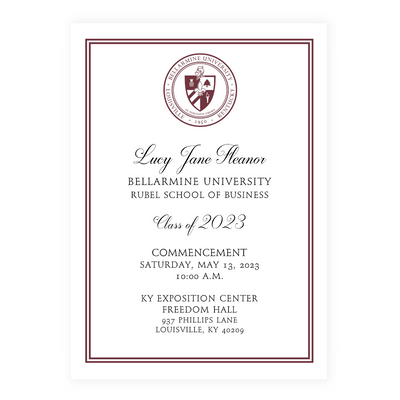 College Graduation Announcement; two sizes available