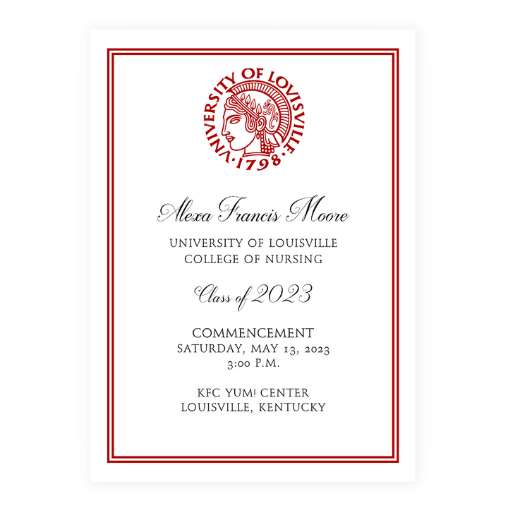 College Graduation Announcement; two sizes available