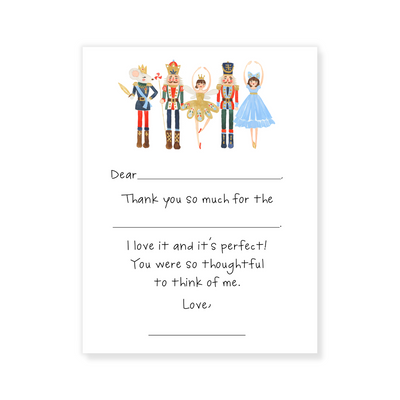 Nutcracker Fill-in Thank You Flat Note Cards