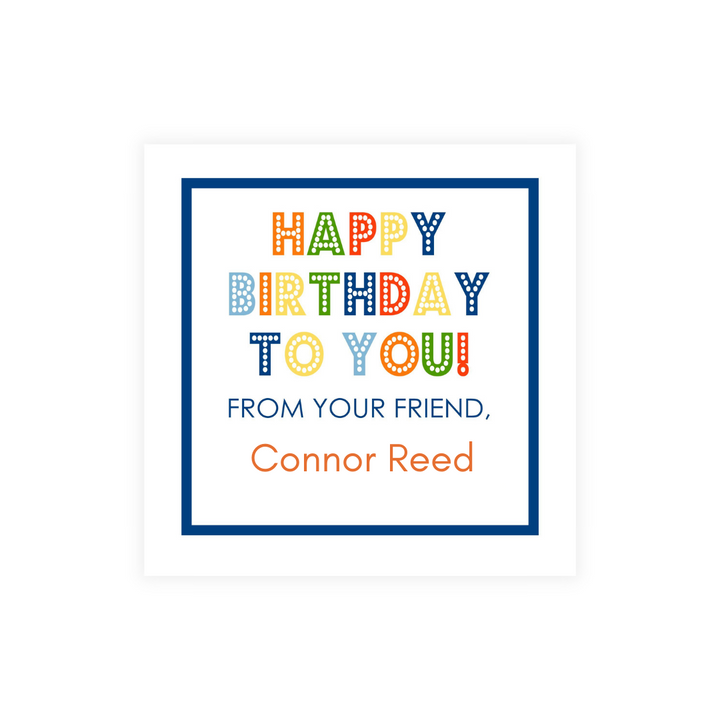 Colorful Happy Birthday Stickers