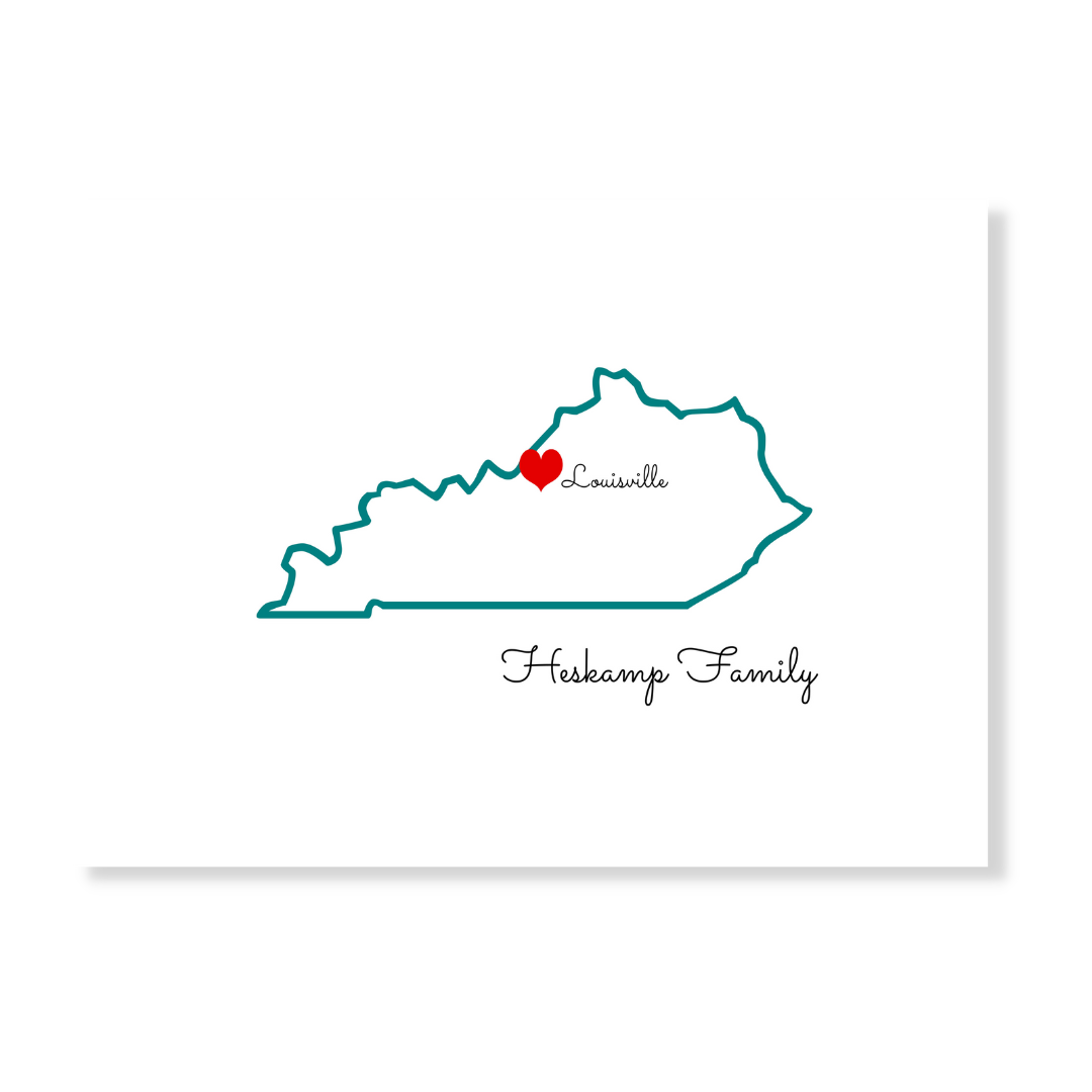 KY + Heart Note Cards