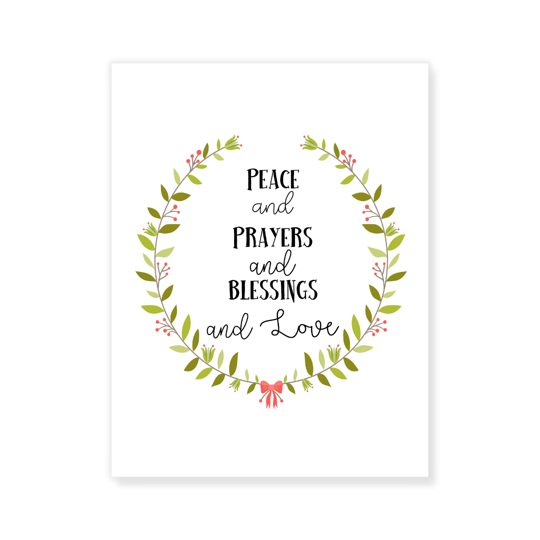 Peace + Prayers + Blessings + Love Note Cards