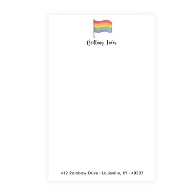 Pride Flag Personalized Note Pad