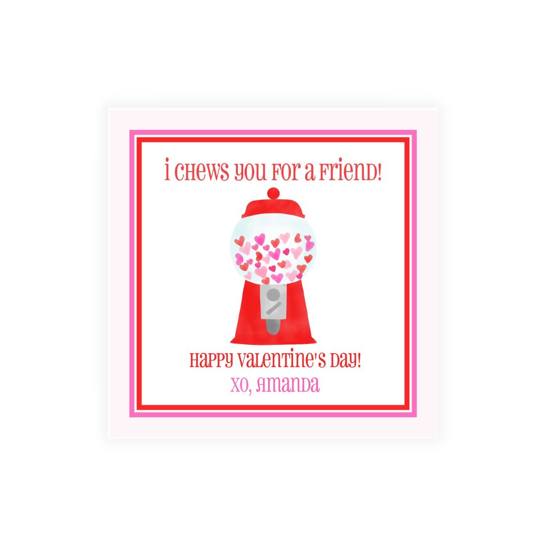 I Chews You, Valentine! Choice of Stickers or Cards