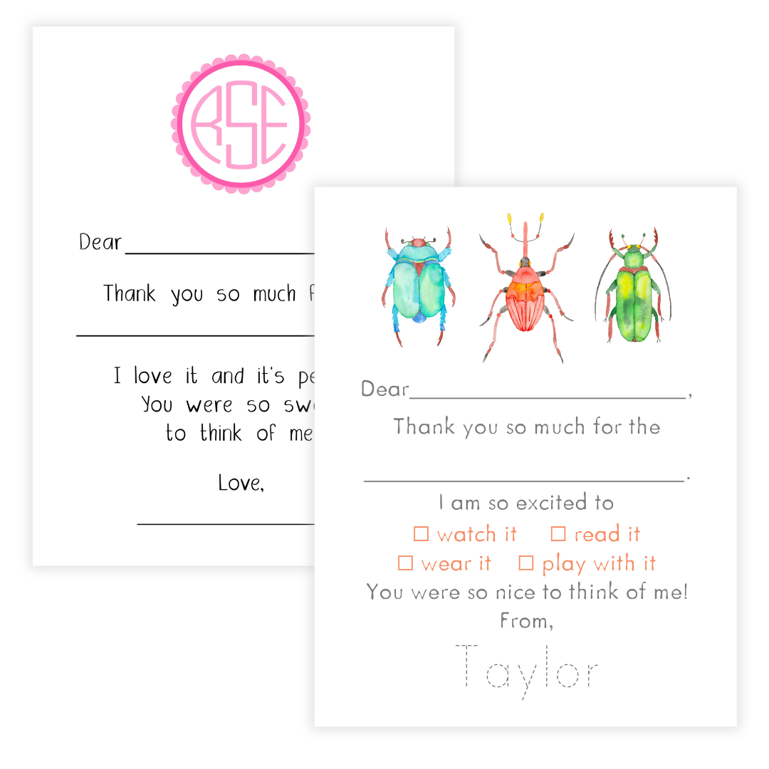 Fill-In Note Cards For Kids