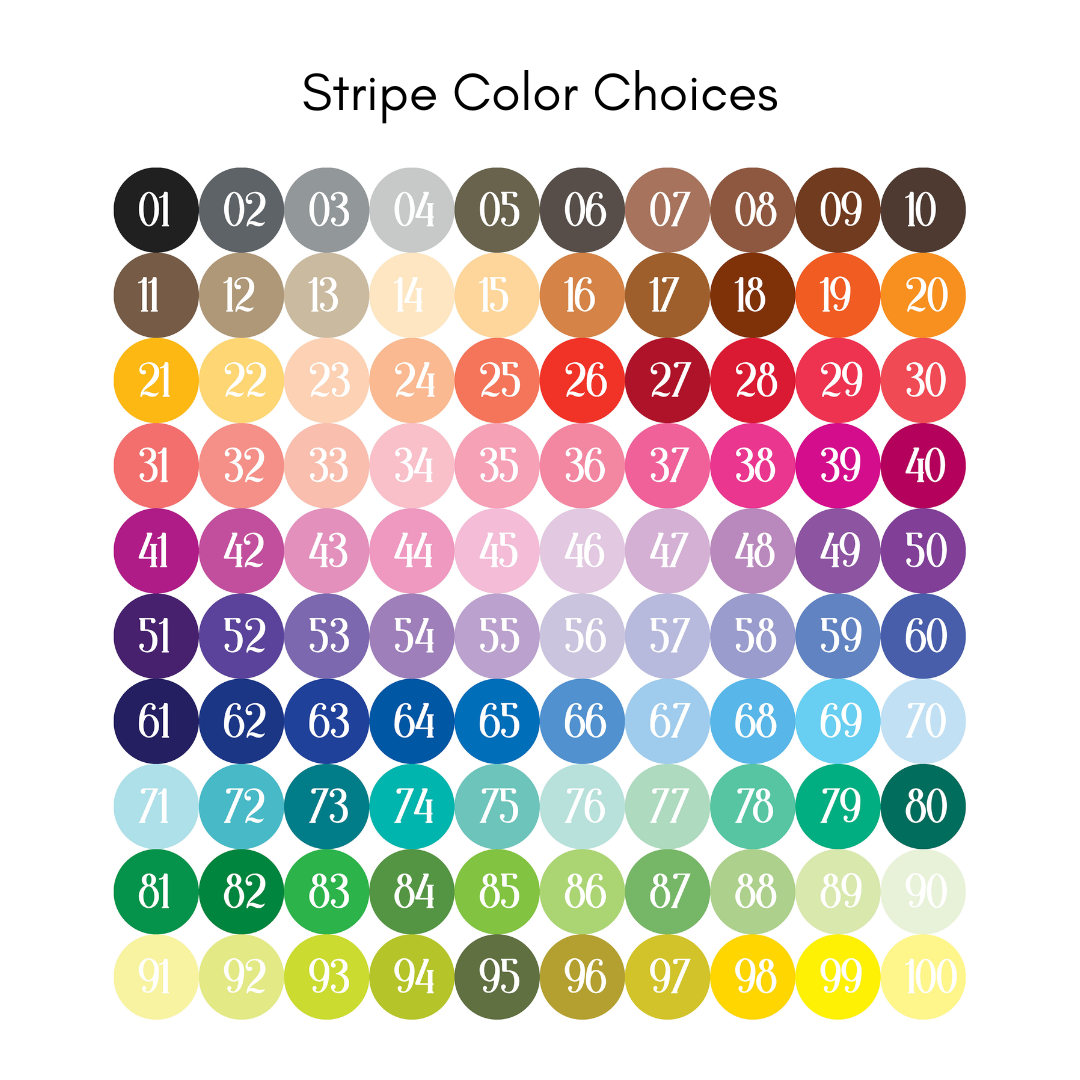 Striped Needlepoint Card for Handstitched Gifts- Custom Colors + Personalized