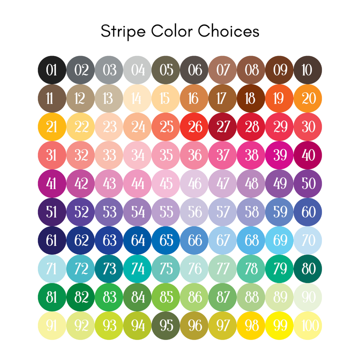 Striped Needlepoint Card for Handstitched Gifts- Custom Colors + Personalized