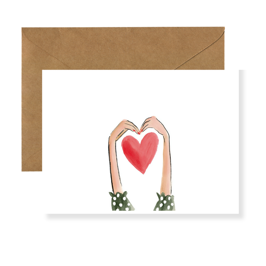Hands + Heart Small Folded Note Cards – Lulu Papers