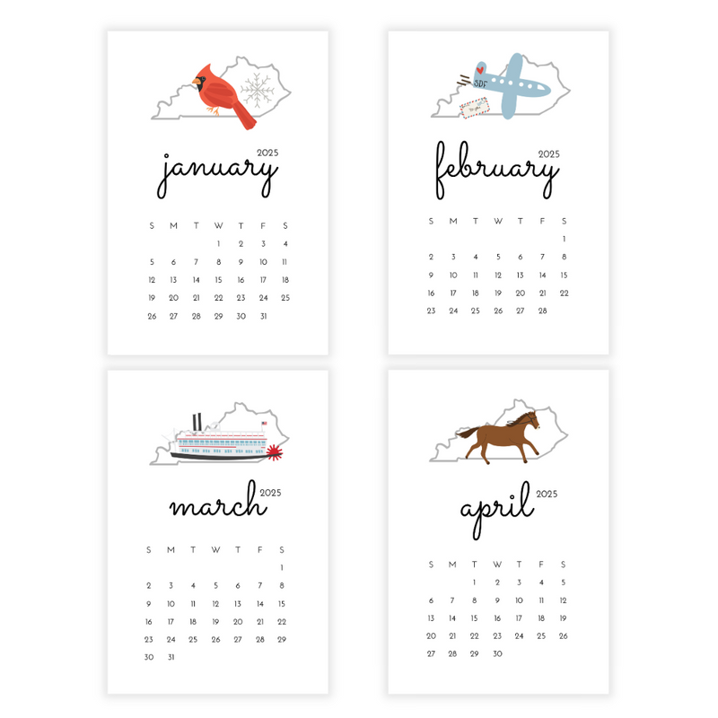 2025 Kentucky Desk Calendar