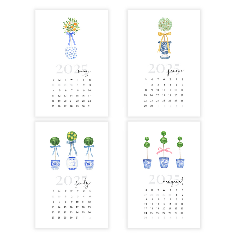 2025 Topiary Desk Calendar