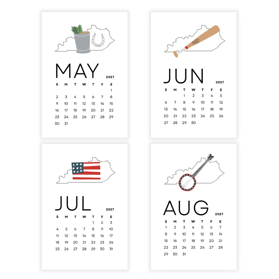 2027 Kentucky Desk Calendar