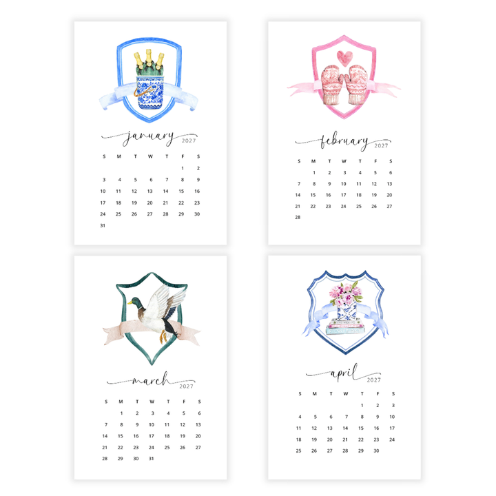 2027 Crest Desk Calendar