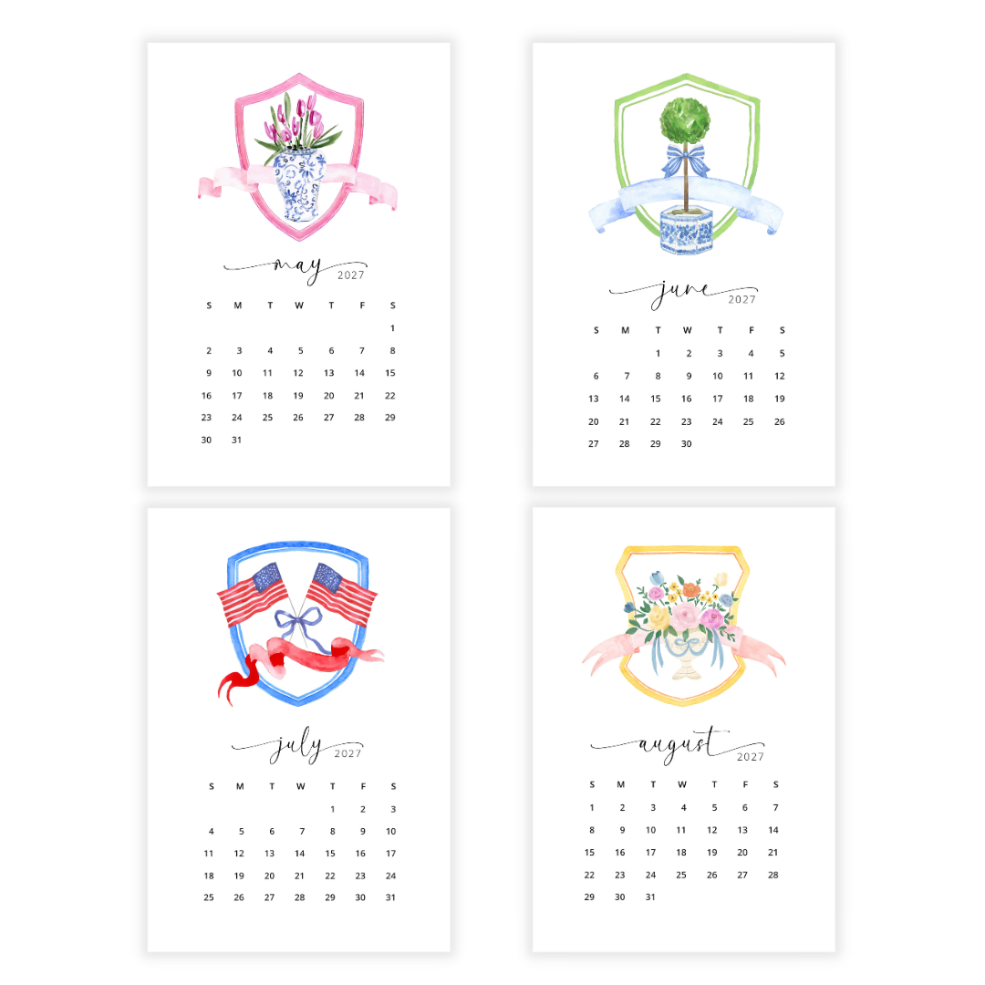 2027 Crest Desk Calendar