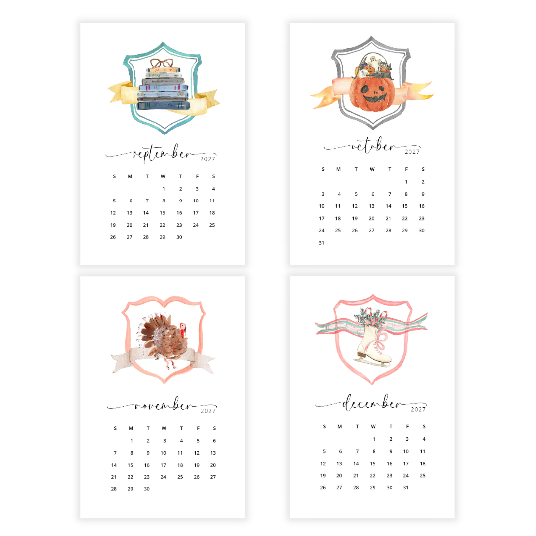 2027 Crest Desk Calendar