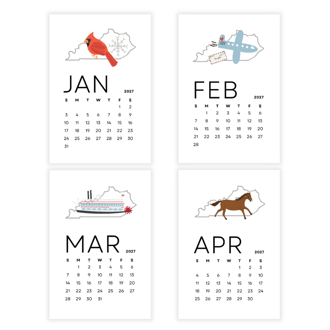 2027 Kentucky Desk Calendar