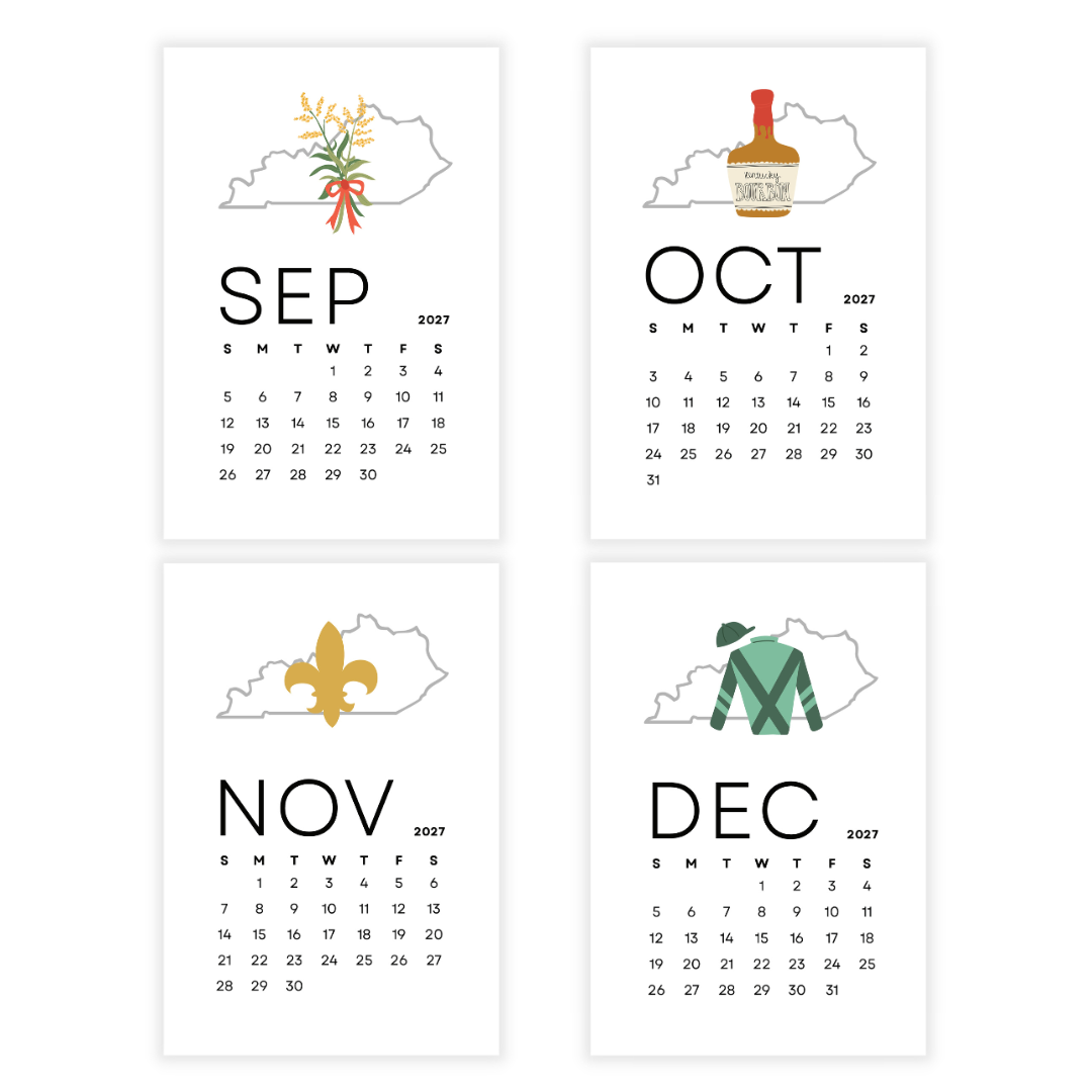 2027 Kentucky Desk Calendar