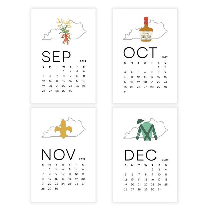 2027 Kentucky Desk Calendar