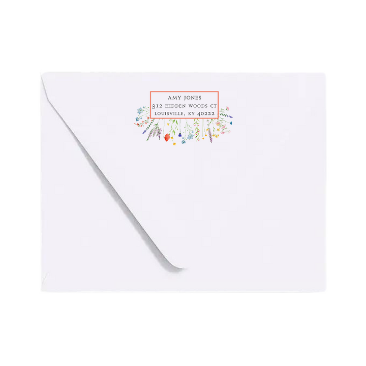 Wildflower Border Bridal Shower Invitation