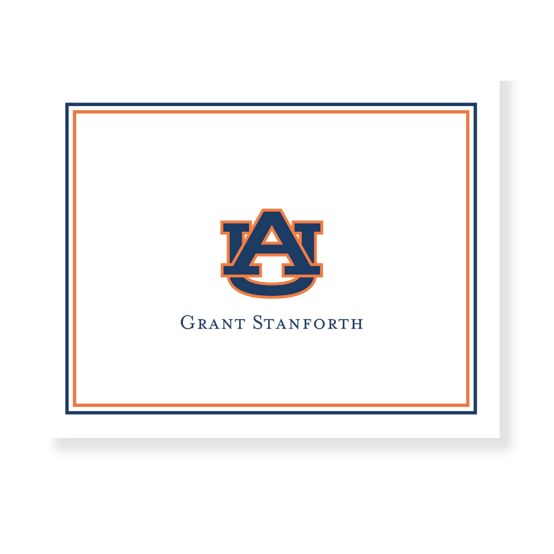 Custom College Logo + Border Personalized Note Cards