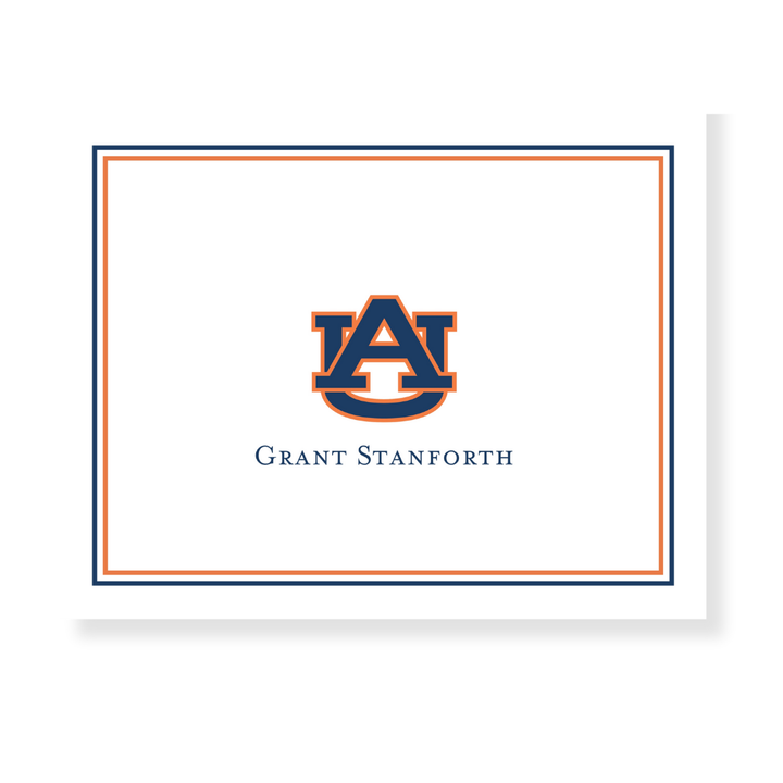Custom College Logo + Border Personalized Note Cards