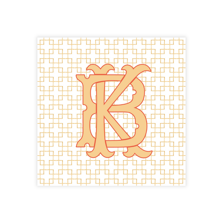 Autumn Pumpkins + Monogram Coasters- Reversible!