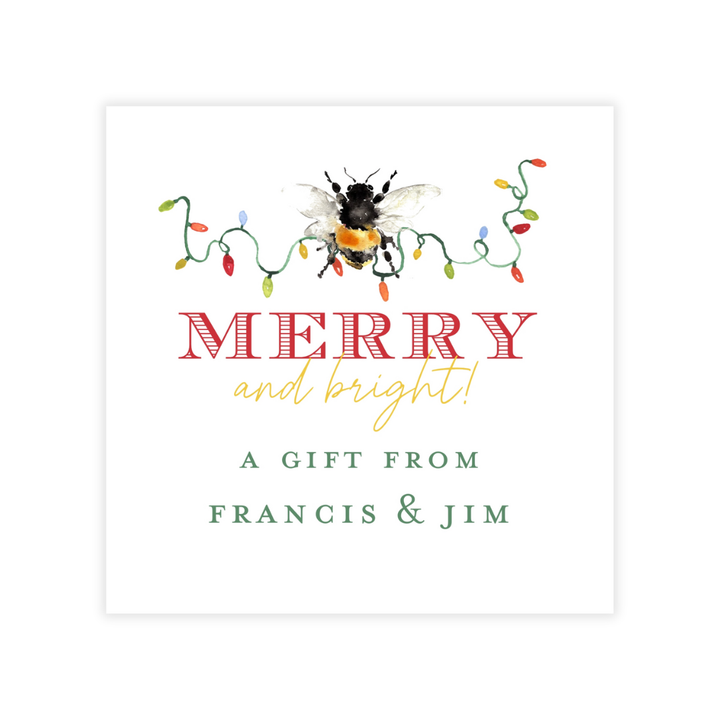 Bee Merry + Bright Holiday Stickers