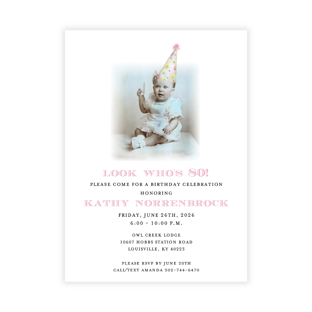Vintage Photo Party Invitation