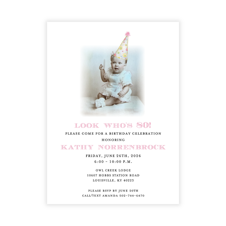 Vintage Photo Party Invitation