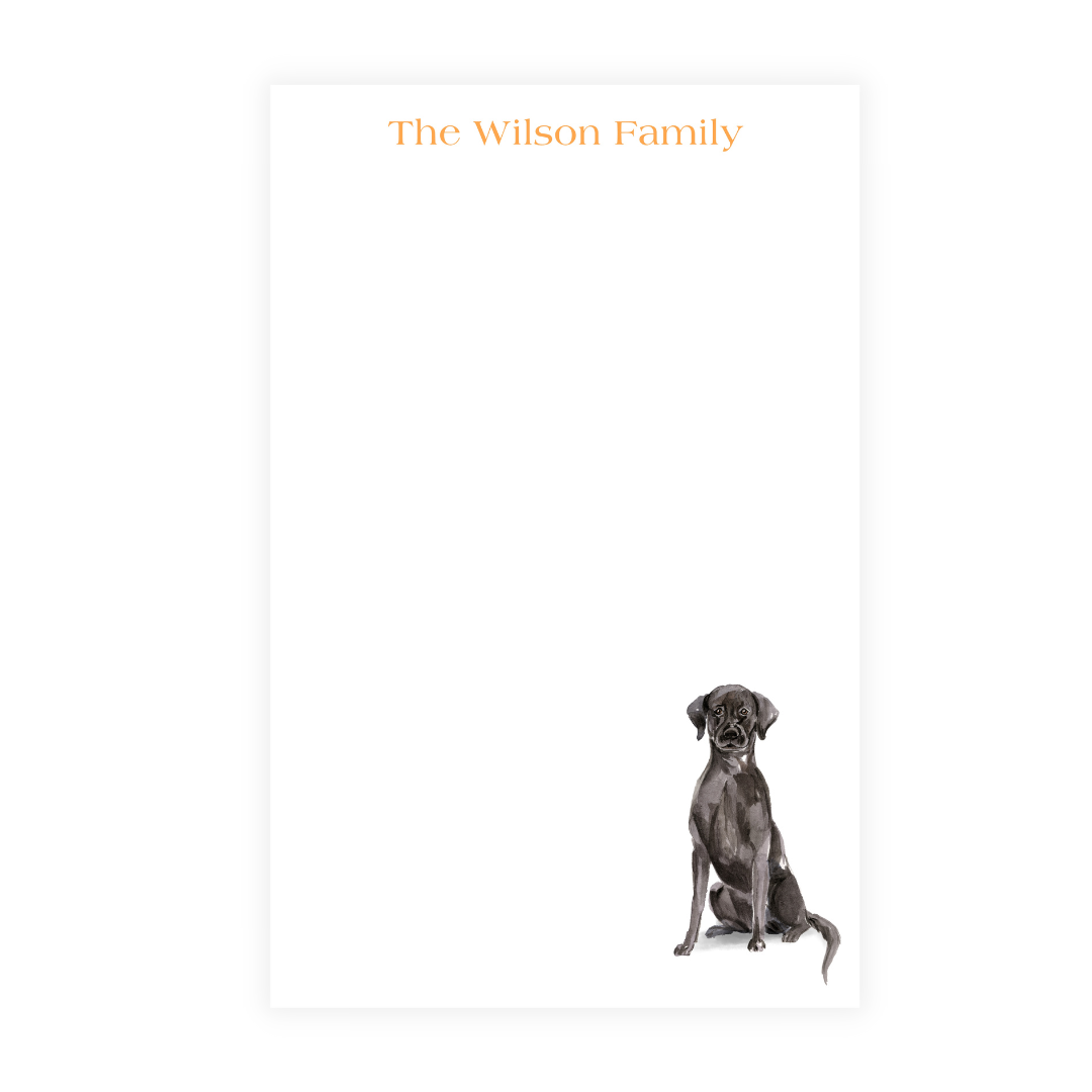 Black Labrador Note Pad