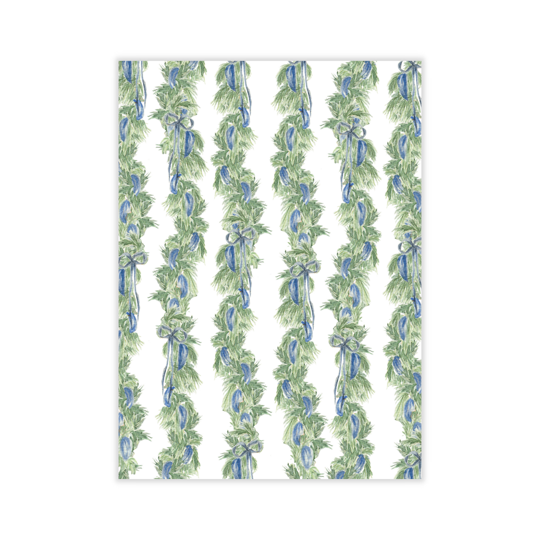 Blue Boughs Holiday Photo Card