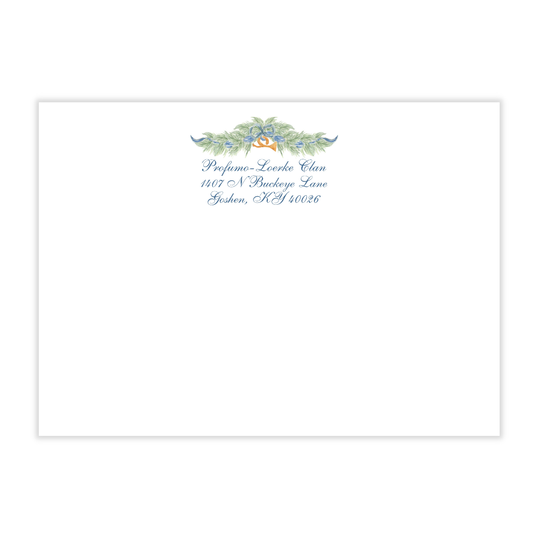 Blue Boughs Holiday Photo Card