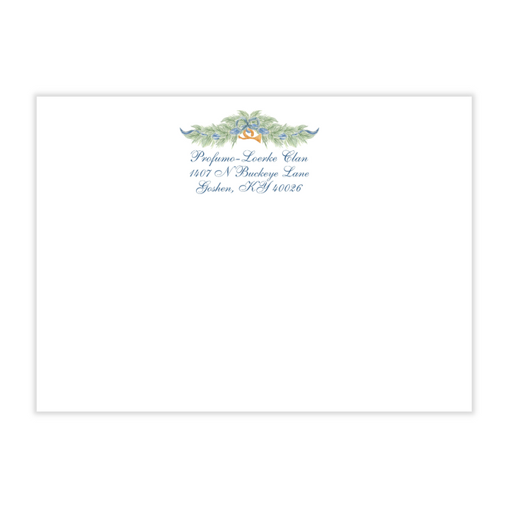 Blue Boughs Holiday Photo Card