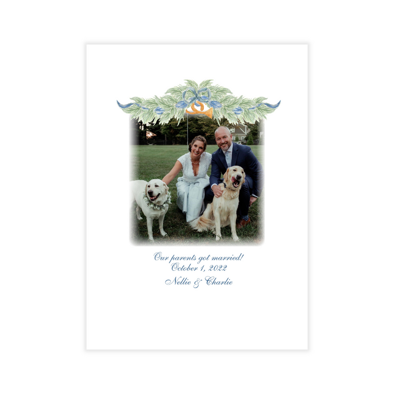 Blue Boughs Holiday Photo Card