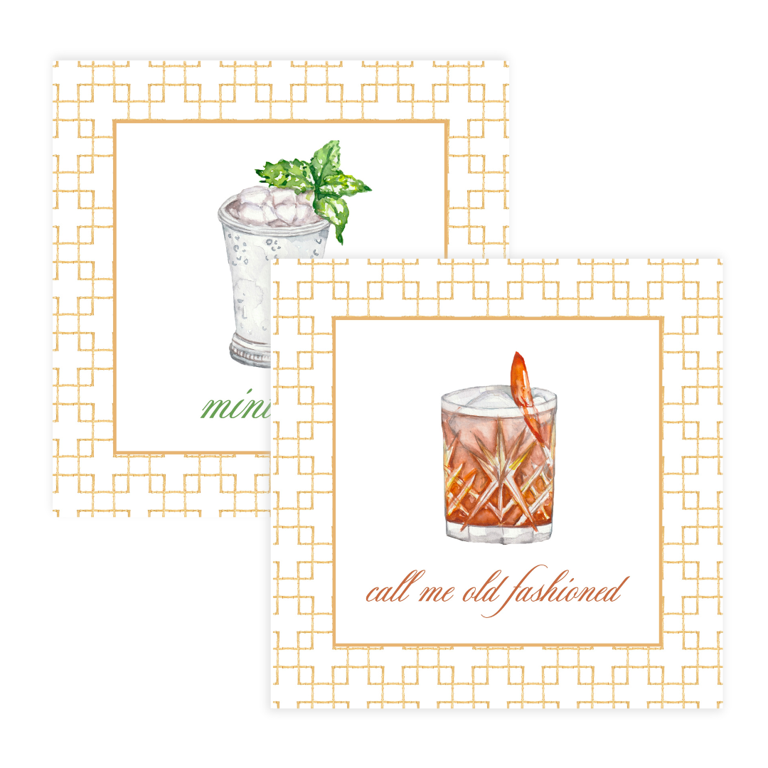 Bourbon + Julep Cheeky Coasters
