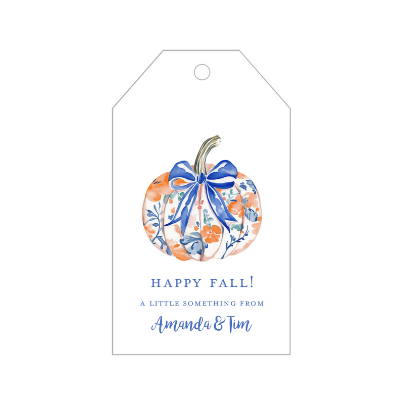 Chinoiserie Pumpkin Gift Tags