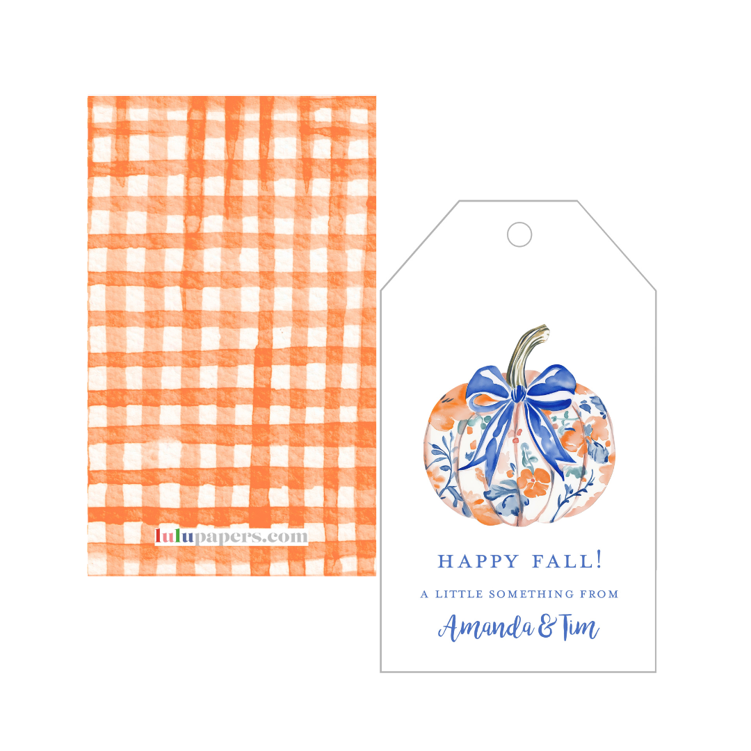 Chinoiserie Pumpkin Gift Tags