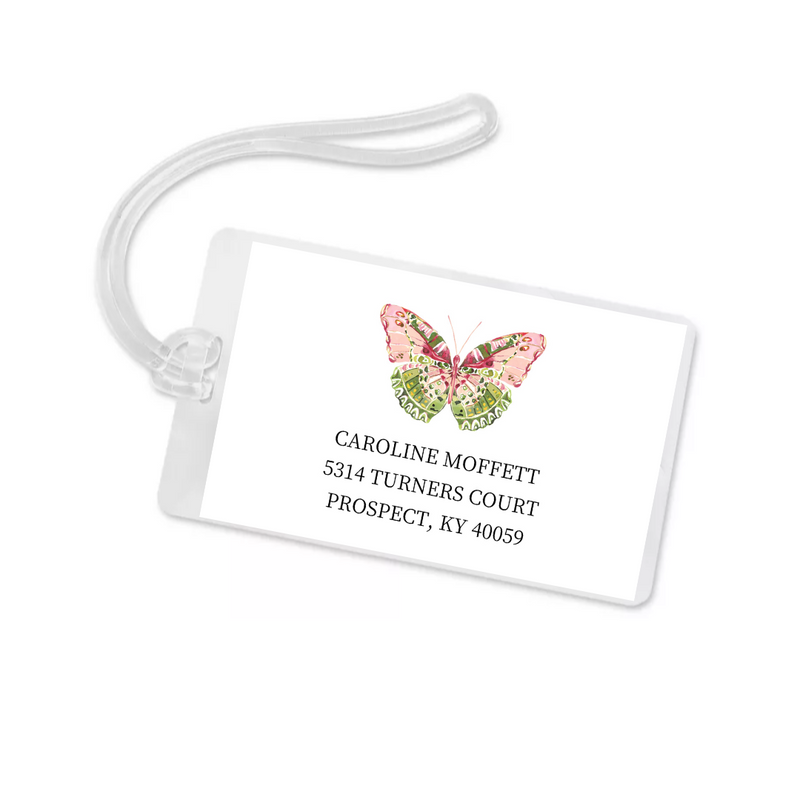 Beautiful Butterfly Bag Tag