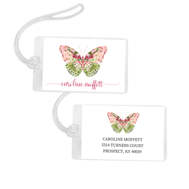 Beautiful Butterfly Bag Tag