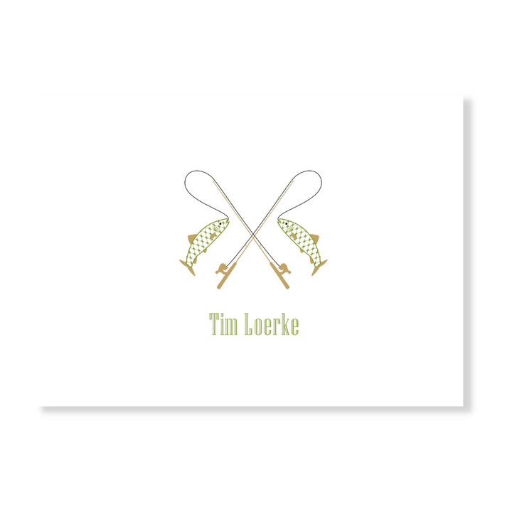 Chic Fishing Personalized Note Cards