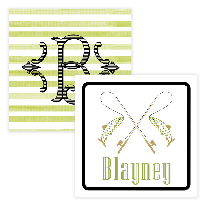 Chic Fishing Coasters- Reversible!