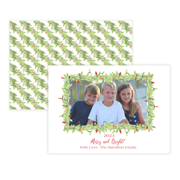 Christmas Lights Holiday Photo Card